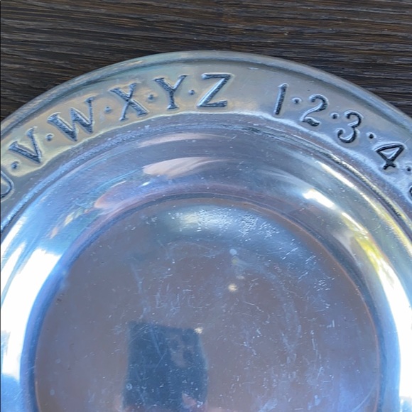Wilton Pewter ABC 123 9 in kid plate vintage - Picture 7 of 11